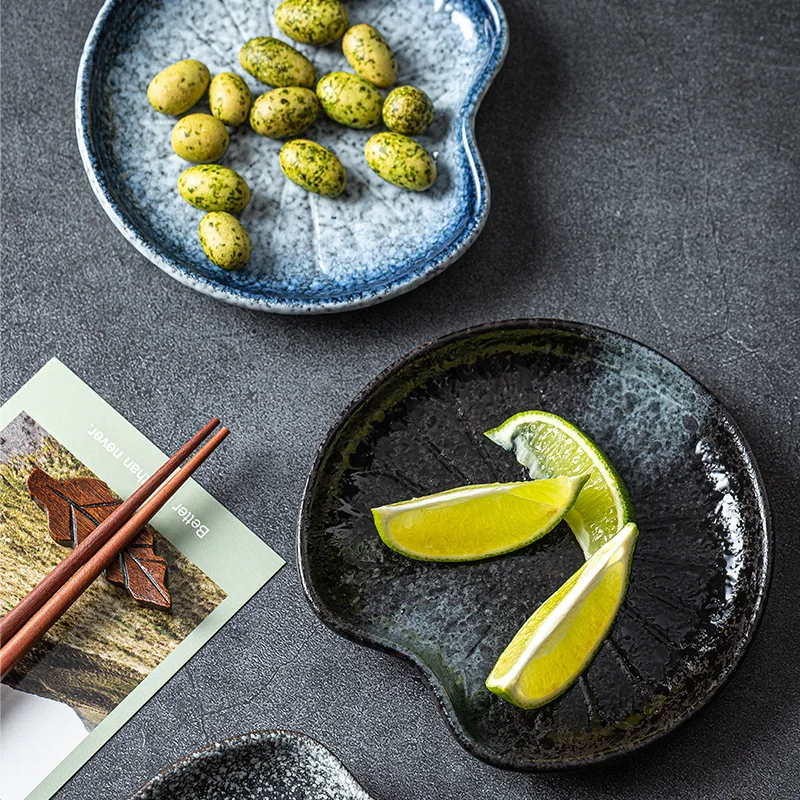 北欧スタイルのグレーズドストーンウェアディナープレートJapandi