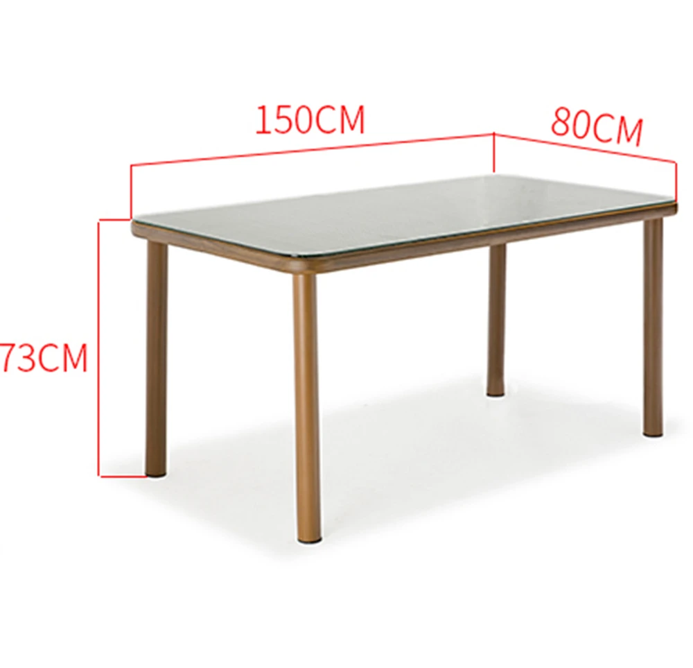 PATIO ALUMINUM  TESLIN TABLE ALU TESLIN TABLE OUTDOOR RECTANGLE FABRIC TABLE WATERPROOF