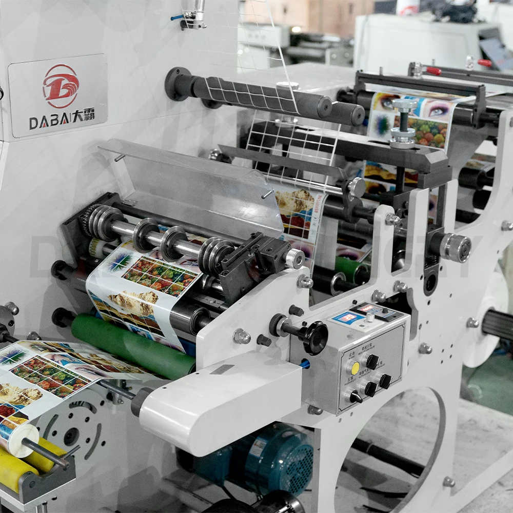 Full Automatic Roll to Roll Adhesive Label Die Cutting Slitting Machine