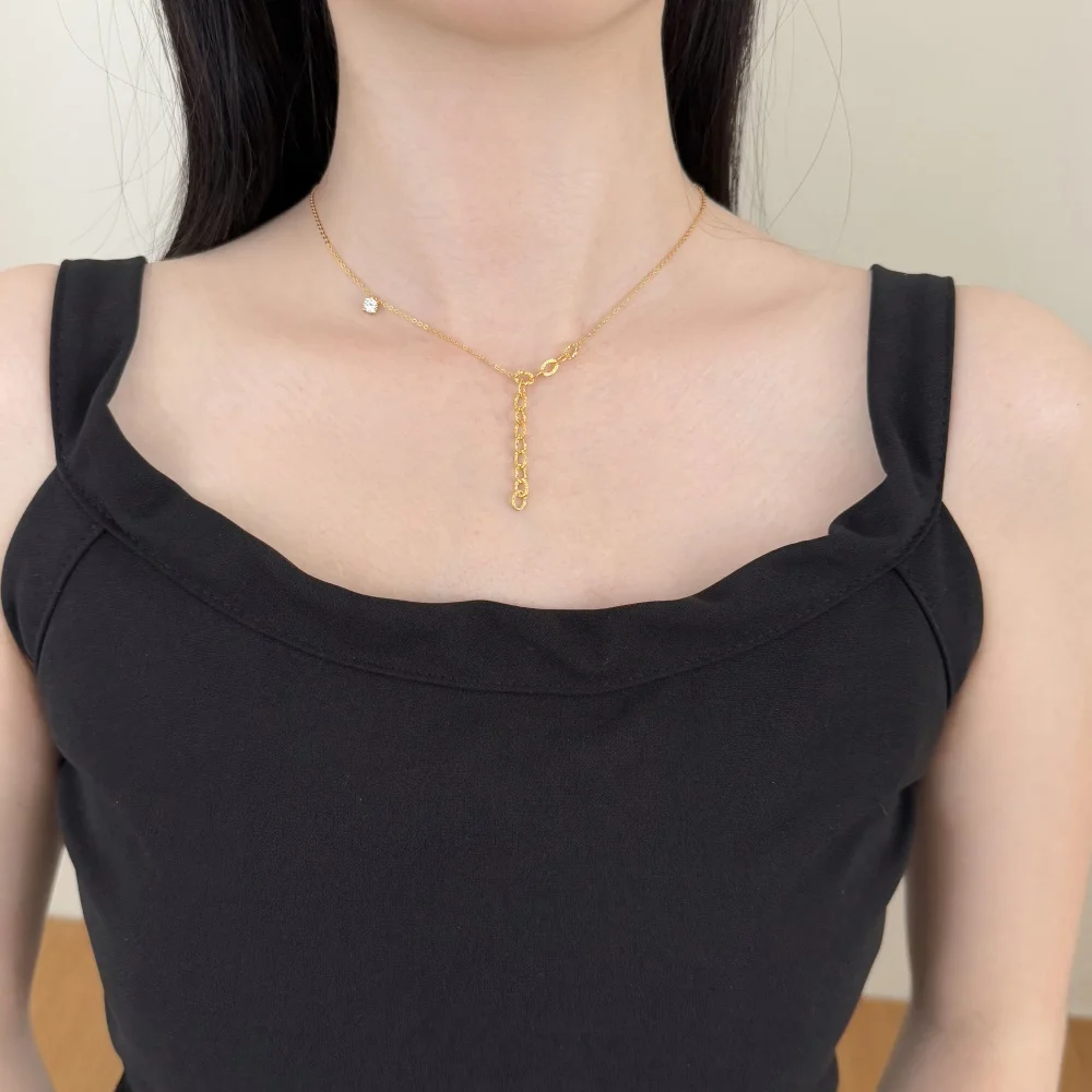 KAKODIY Unique Personalized Design 925 Sterling Silver Chain Pendant Necklace with 5A Zirconium Oxide Tail Pendant Women's Accessories Daily Necessities detail 6