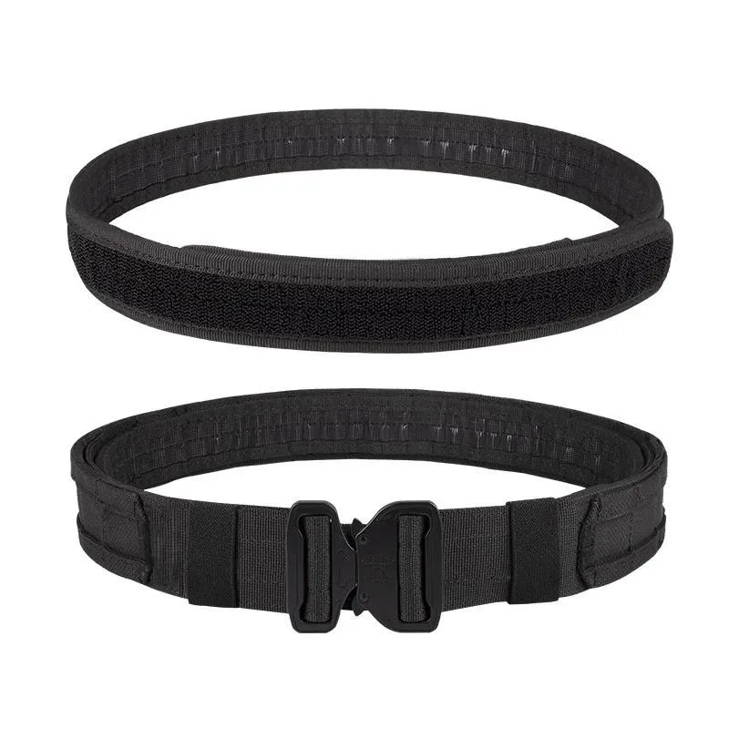 Multifunctional Tactic Waist Belt Adjustable Tactical Belt with Detachable Pouch Quick Release Buckle for Outdoor Activities