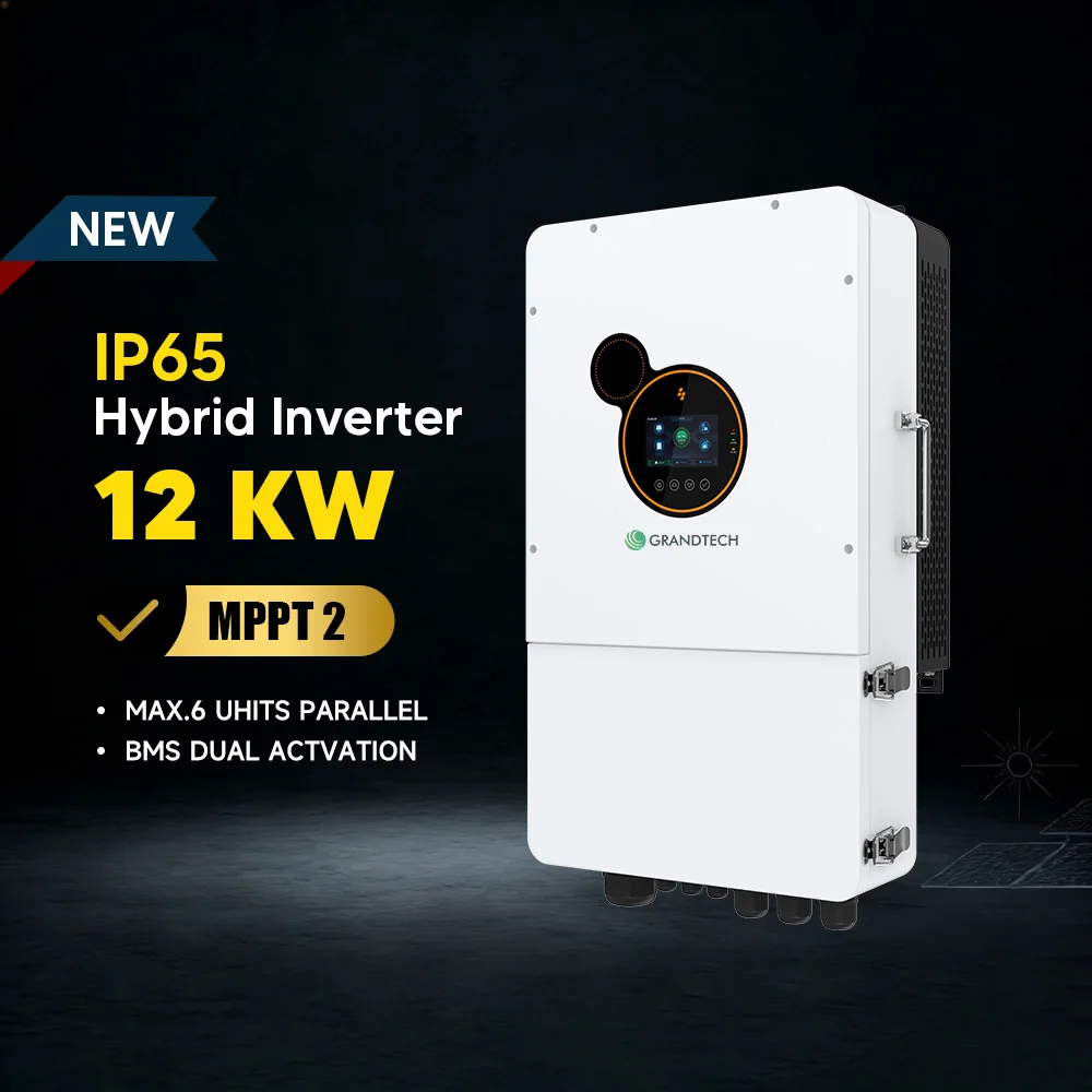 10-kW-, 12-kW-, 8-kW-Hybrid-Solar-Wechselrichter mit geteilter Phase, GRANDTECH, 120/240 V, Wechselrichter mit reiner Sinuswelle und Ladegerät, SEI-12K-UP, UL1741