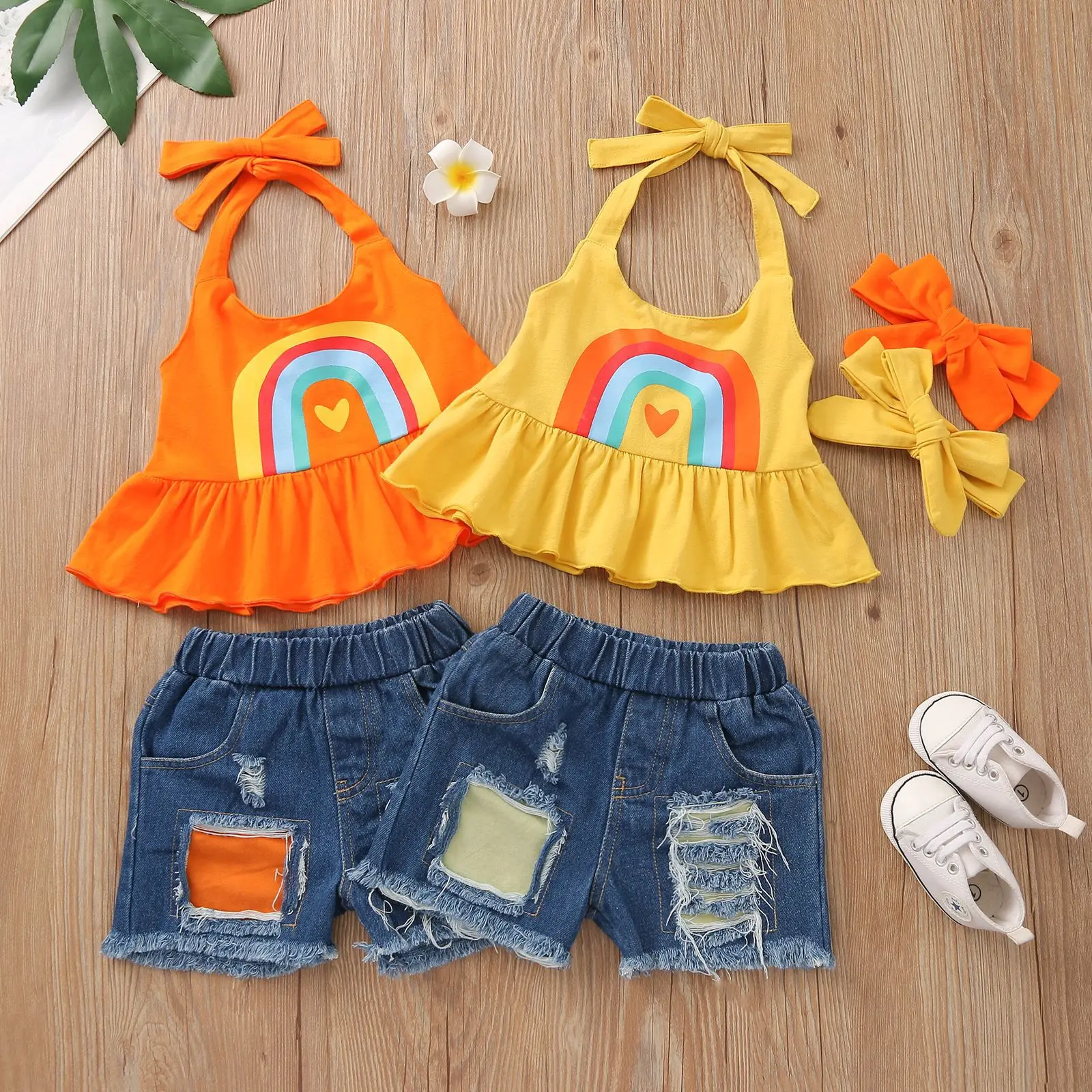 Yiwu Yiyuan Garment Sassy Toddler Girl Summer Jean Outfits Baby Girl ...