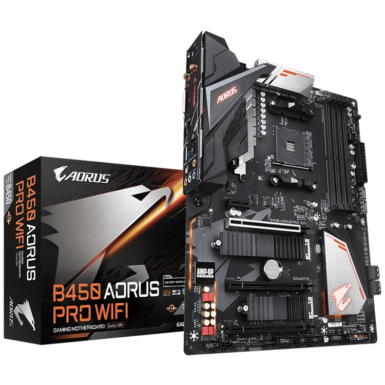GIGABYTE B450 AORUS PRO WIFI - Gaming Motherboard for AMD Ryzen