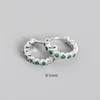 8.5mm oro bianco pietra verde