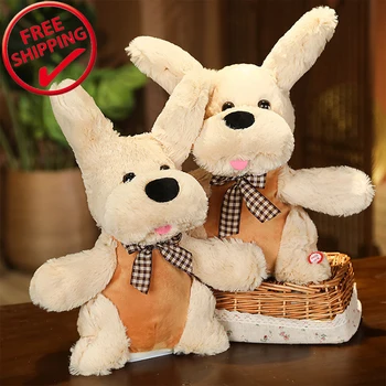 Lovely dog plush toy doll English and Chinese clap ears clap hands plush music toy