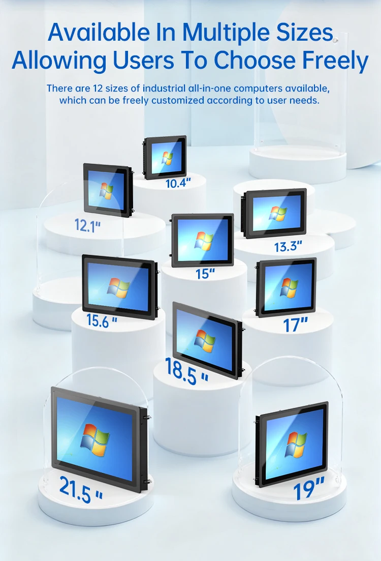 Industrial Capacitive Touch Panel PC 8-21 Inch Android Linux Wall-Mounted Embedded FCC CE for Factory Automation Kiosk