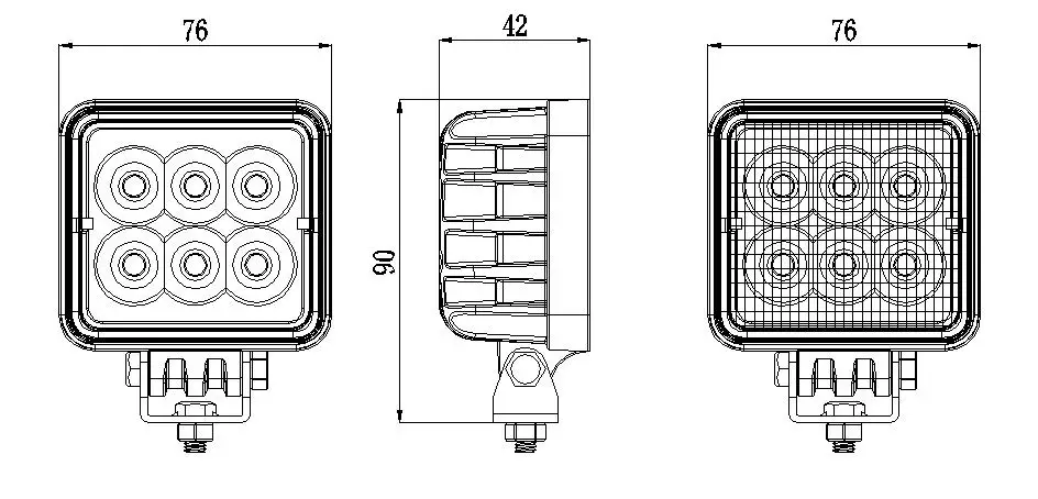 3 Inch Reverse LED Light for Truck 18W Flood Beam ECE R23 Approved