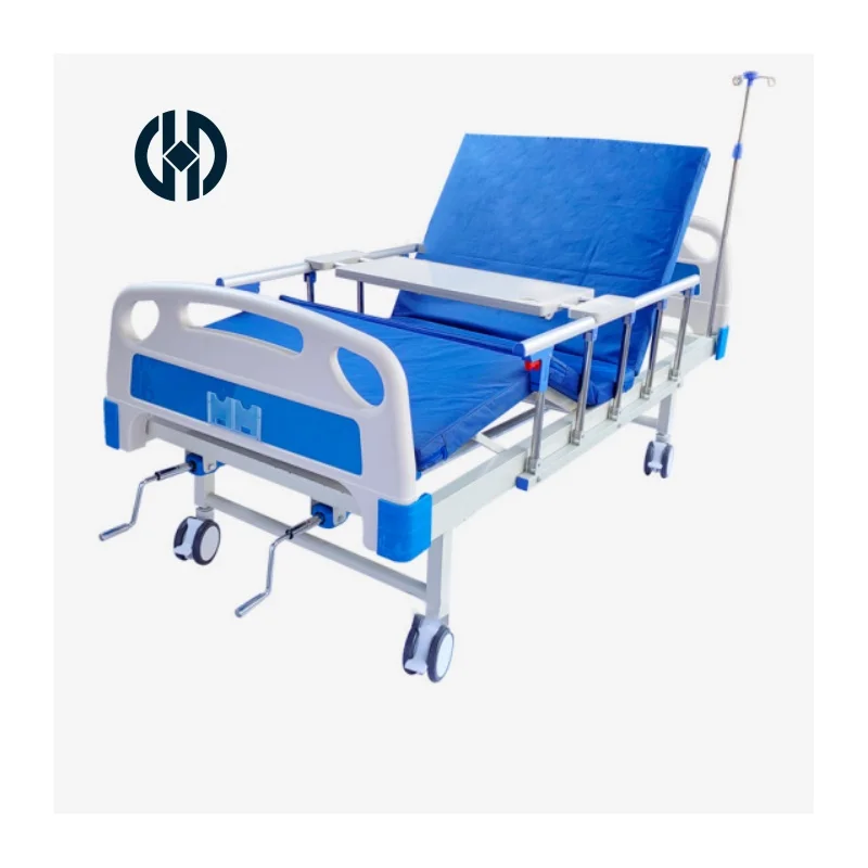 Manufactured in China Cold Rolled Steel Second Hand Manual Healthcare  Patient Medical Hospital Bed