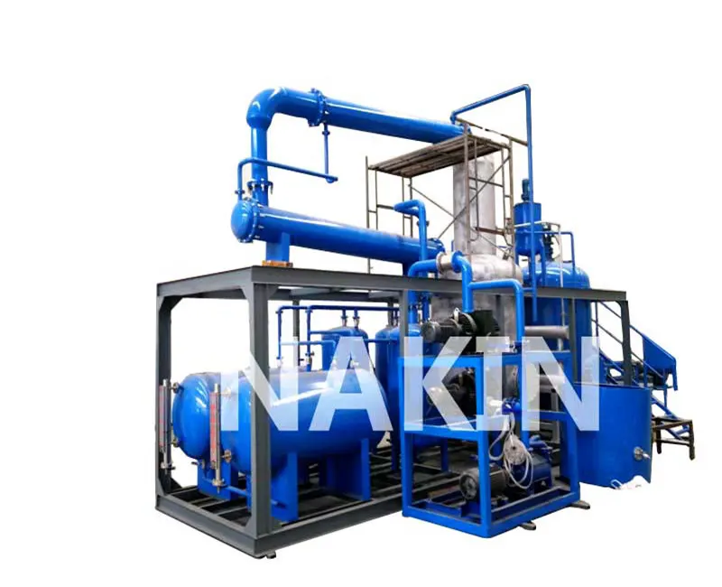 Mini Black Used Motor Oil Recycling Machine Waste Engine Oil to Base Oil Refinery Plant