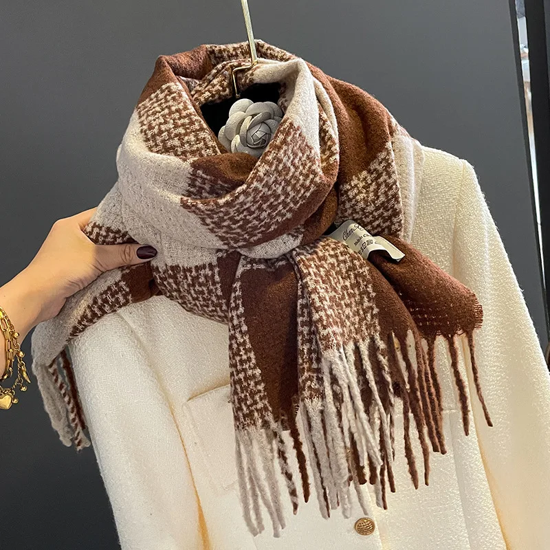 Sciarpa scozzese Marrone in lana e cashmere - Cappelleria Bacca