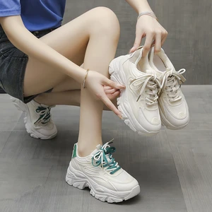 2026 Slow Walking Women's Shoes Lace-up Foreign Trade Export Wholesale Internet Celebrity Same Style TikTok Hot Style Versatile