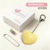 Lampe tactile-double chaîne-forme coeur jaune