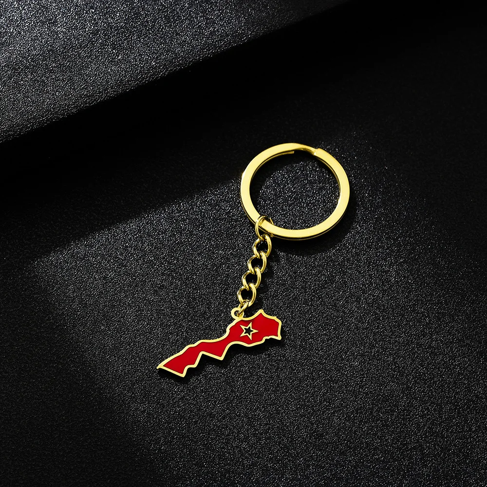 Portachiavi Pixly Con Bandiera Del Marocco, Stampa Ad Alta Risoluzione Su Fondo Trasparente, Connettore Resistente, Souvenir Marocchino Taglia M - 6