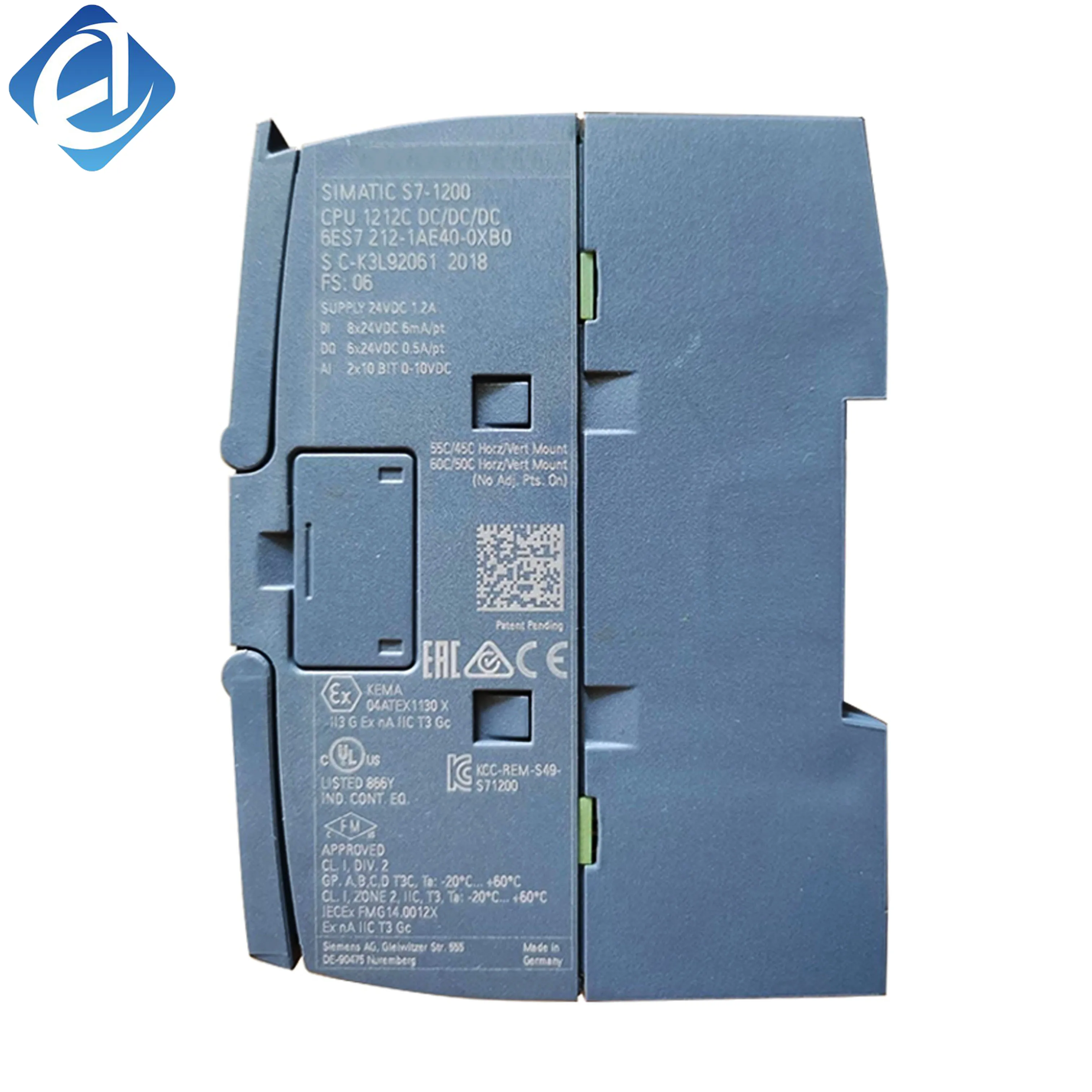 New Original 6ES7 212-1AE40-0XB0 6ES7212-1AE40-0XB0 S7-1200 compact CPU module. Integrates built-in I/O ports, stable PROFINET communication, simple logic control, widely used in small equipment, conveyor machinery