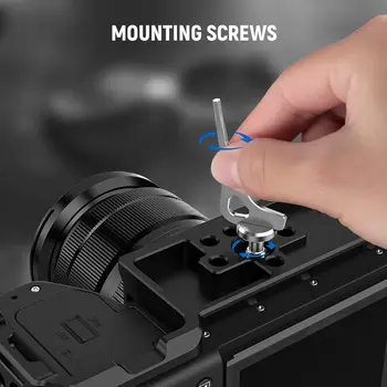 NEEWER Screws and Hex Keys Storage Plate Kit, 5 Hex Keys & 24 Stainless Steel Screws: 3/8" 1/4" M2.5 M3 M4 M5, Compatible with detail image