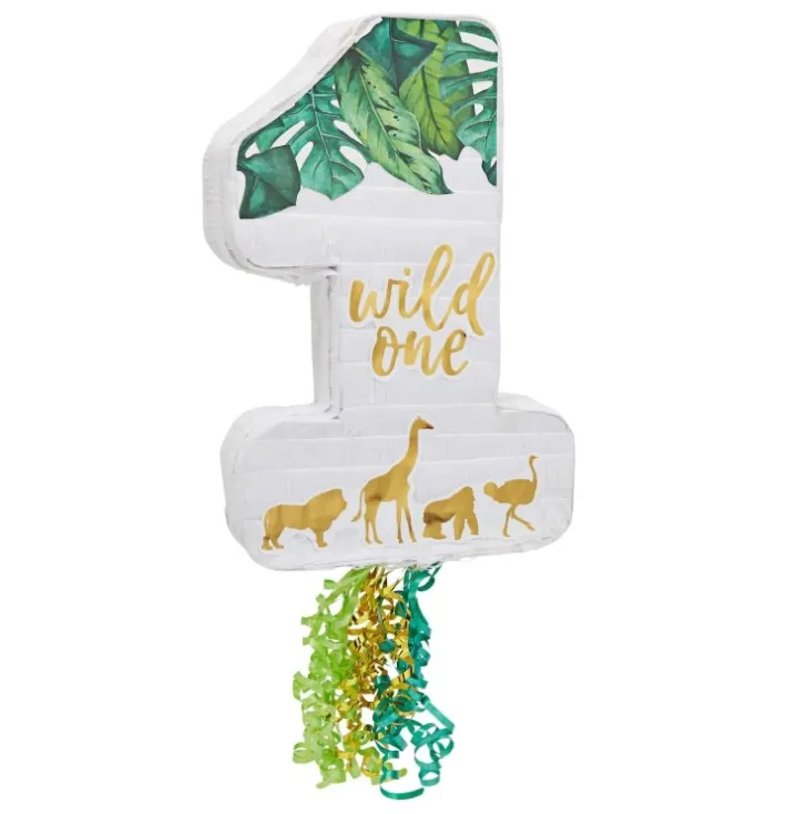  First Birthday Party Number 1 Pinata for Kids Mini Digital Pinata Wild One Pinata Decoration