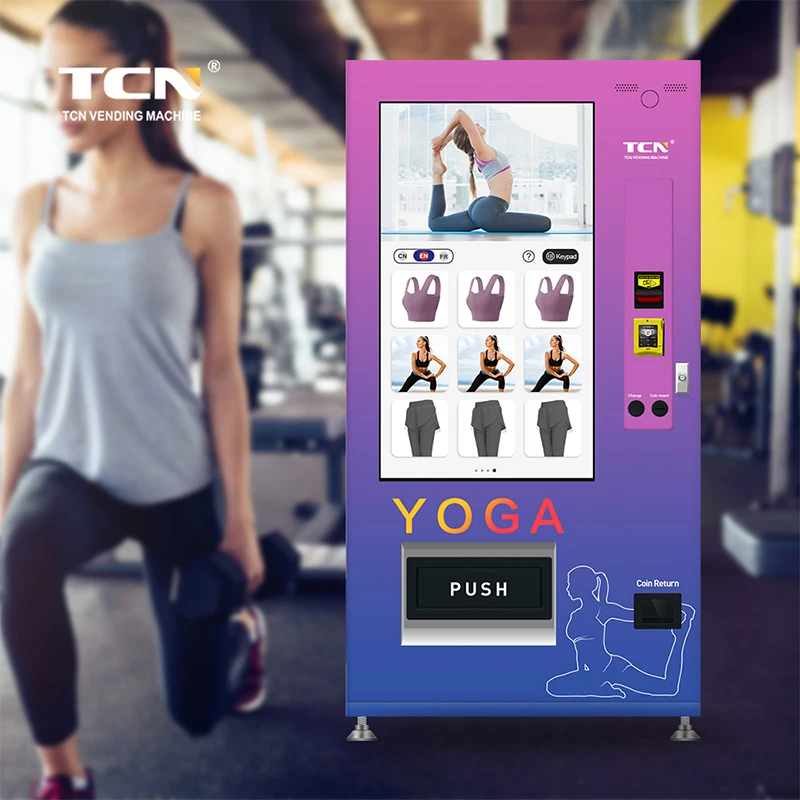 TCN Advertising Screen Vending Machine Clothing Yoga Wear Vending Machine for Stadium and Gym