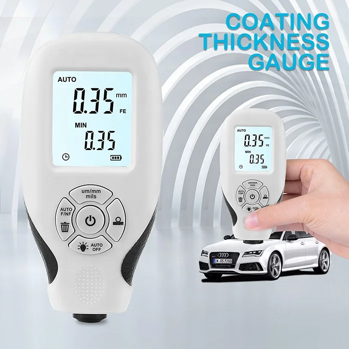 Jauge D'Épaisseur Peinture Voiture Numérique - 0-2000 µm, Portable, Pour Carrosserie
