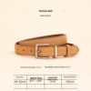 Silver buckle yellow no logo-105 cm