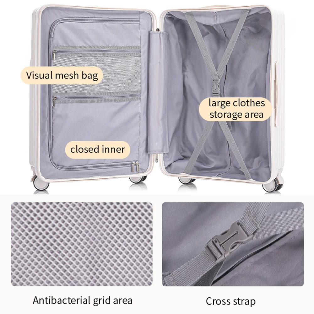 Zipper Puller with logo for Multifunctional Front Open Pocket Luggage Suitcase Bsmi Taiwan Tablet Built in Lock Suit Cases
