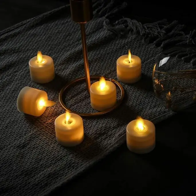 Led-kerzen Mit Beweglicher Flamme,Flammenlose Led-teelichter,Fernbedienung Für Hochzeit,Geburtstag Und Partydekoration