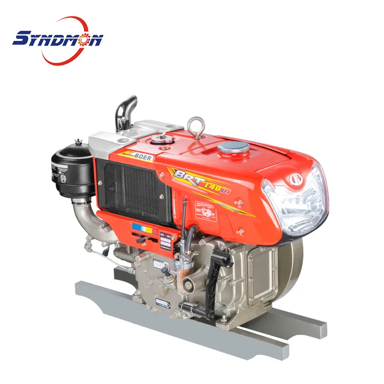 Chinese New Single Cylinder Water Cooled Diesel Engine with Radiator 90cc Kick Start 8-18HP