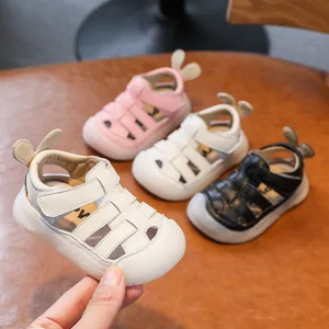 Newborn Baby Sandals Soft Sole Anti slip 0-3 Year Leather Breathable Toddler Shoes Baby Boy Sandals New Born Girls Baby Sandals