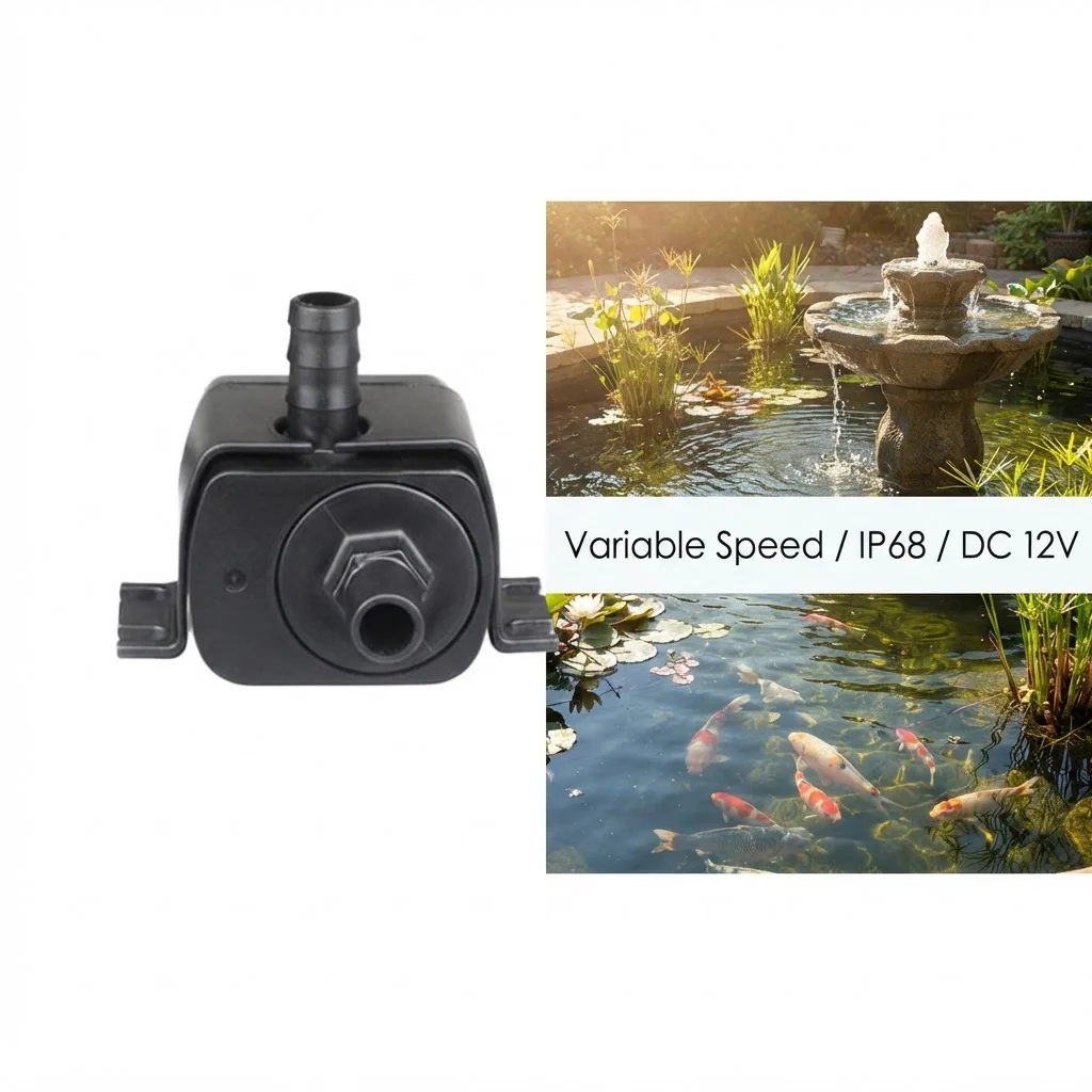 ZKSJ 12V DC Variable Speed Submersible Circulation Pump Adjustable Flow for Pool Fountain Koi Pond Aquarium ODM OEM