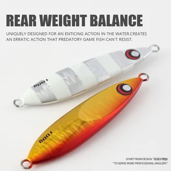 Jiggingpro Slow Blatt R Jig 60g 80g 100g 130g 160g Lead Jigging Lures Fishing Jigs for Bass Saltwater Fishing Lure – Metal Jig – view 5