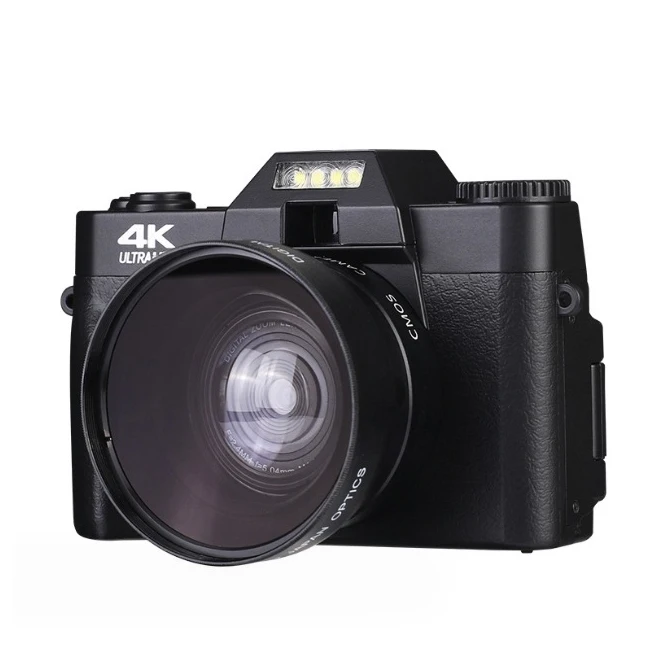 Popular Flip Screen 48 Megapixel WIFI 16X Zoom 4K HD High Resolution Selfie Digital Camera for Photography