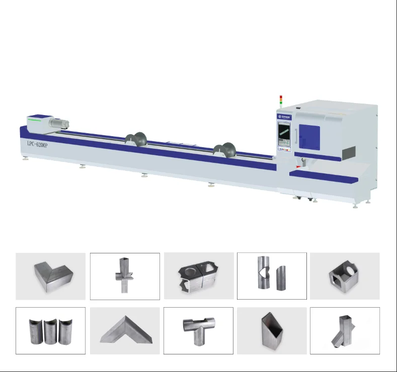 Laser Pipe Cutting Machine Cutting Burr Free Stainless Steel Multifunctional Laser Pipe Cutting