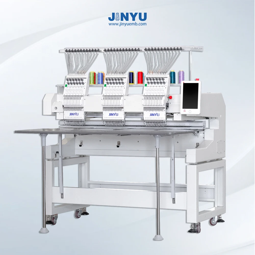 JINYU 3 Heads Embroidery Machine Machine Small Embroidery T-shirt Embroidery Machine