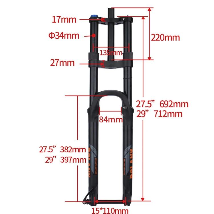 Mtb Air Suspension Fork For Bike Modification Parts