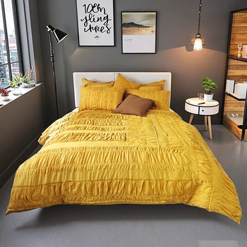 Modern 4-Piece Comforter Set 100%  Cotton  Factory Direct for Home Use-King Queen Sizes Includes Fitted
