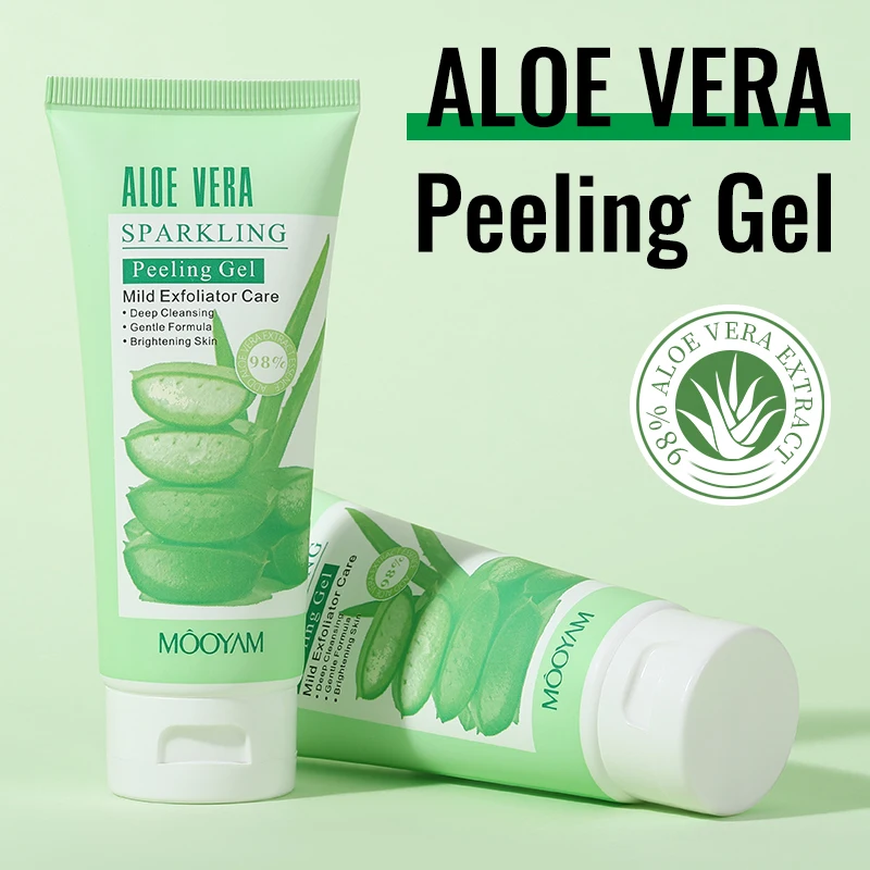 Aloe Vera Sparkling Peeling Gel Exfoliating Gel Scrubs Peeling Dead Skin  Removal Gel for Face and Body Exfoliating
