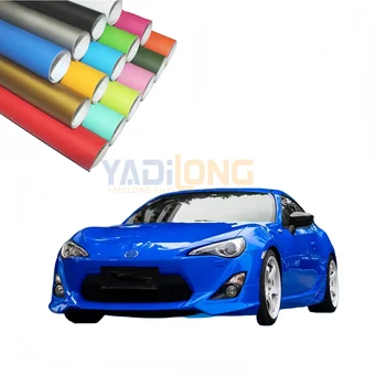 TPU Color-Changing Film PPFAir Bubble-Free Blue Car Vinyl Wrap Double Layer Roll Shape Glossy Metallic Blue Car Body Sticker