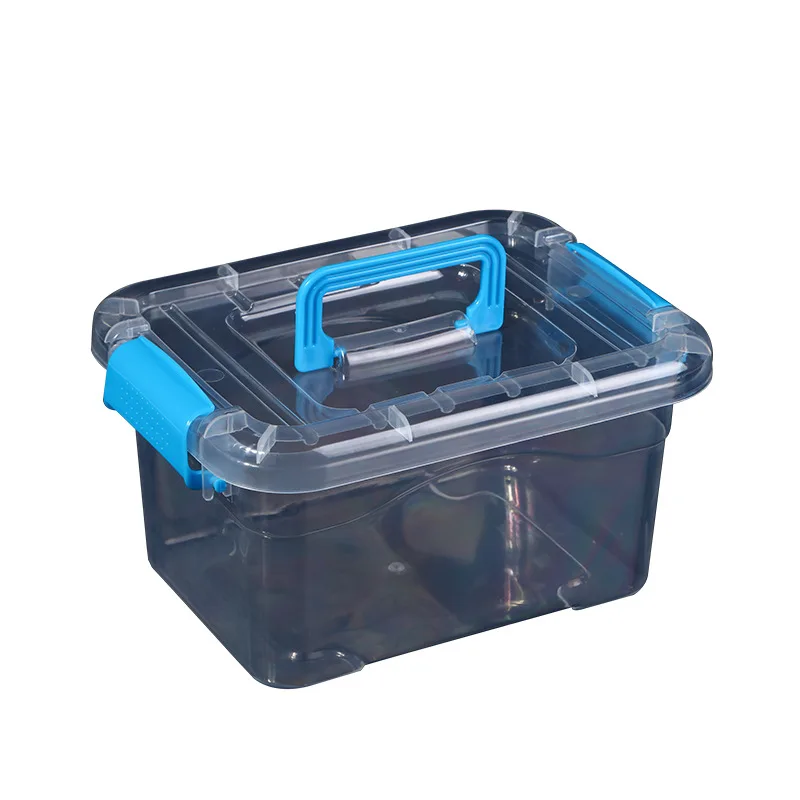 PP Food Grade Clear Plastic Storage Box with lid Carrying Case Desktop Storage Box Makeup box supplier