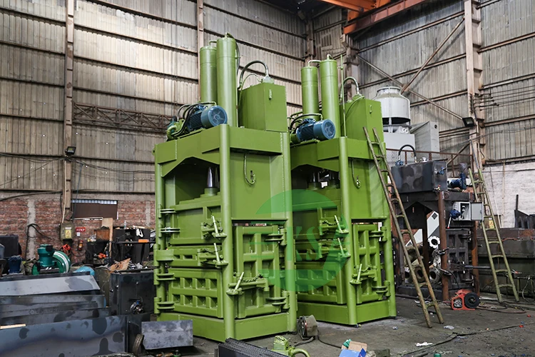 Keshang Hydraulic Fully Automatic YJ-150T Vertical Metal Baler Scrap Briquetting Machine In Dubai factory