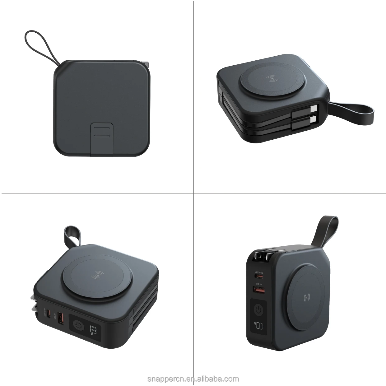 Portable Power Station Magnetic Power Bank 10000mAh Fast Charge With Cable Mobile Accessories