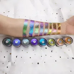 8 цветов, блестящие тени для век, ослепительный макияж глаз, фирменная косметика