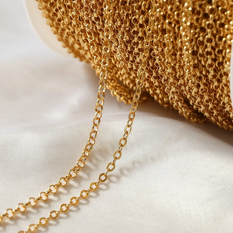 Lefeng Wholesale Stainless Steel Anti Tarnish 14k 18k Gold Chains Bulk