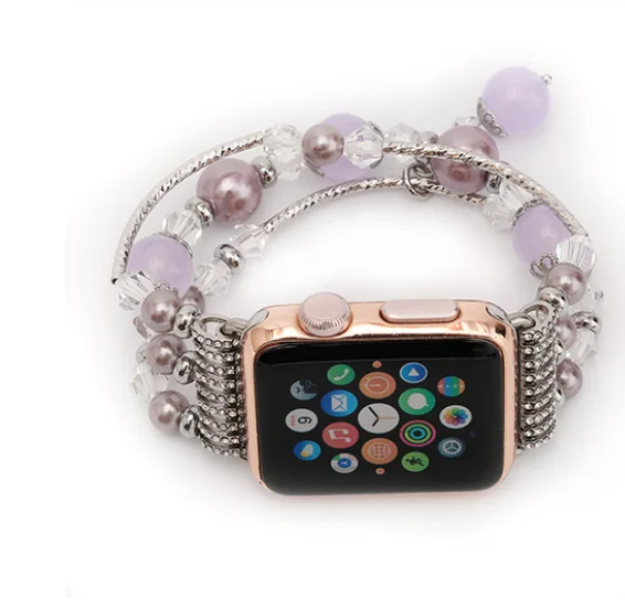 Pulsera De Reloj De Correa Para Apple Watch 5 4 Banda De 44mm 40mm Hecho A  Mano De Las Mujeres Correas Para Iwatch 3 2 1 Banda 42mm 38mm Accesorios -  Buy