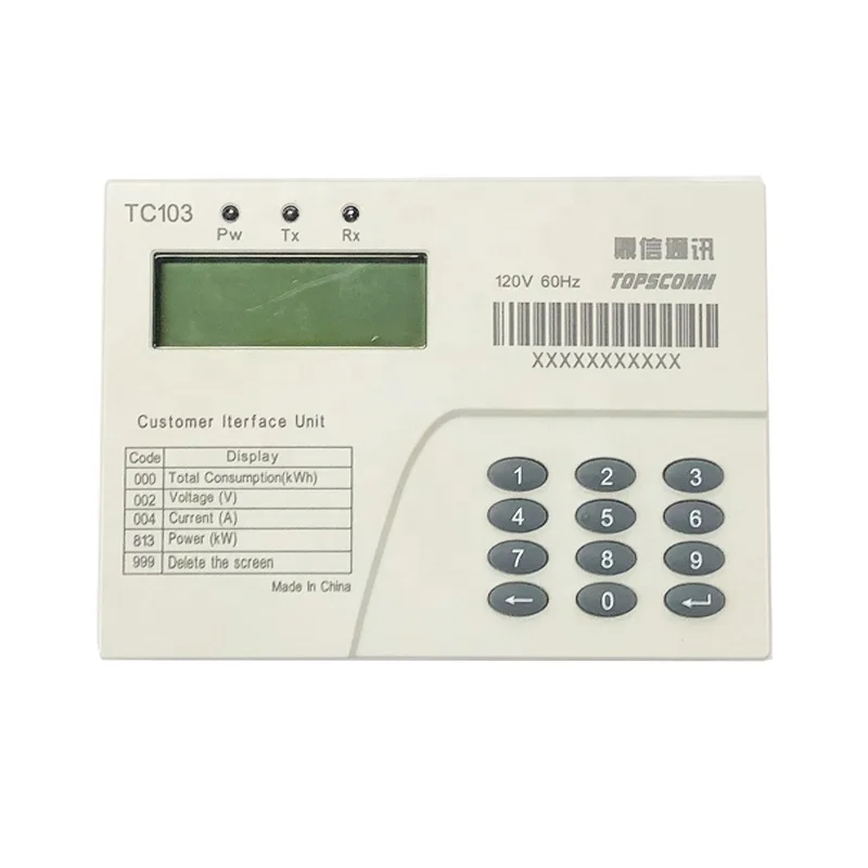 Source Topscomm Ciu Sts Single Phase Prepaid Electricity Meter Customer Interface Unit On M Alibaba Com