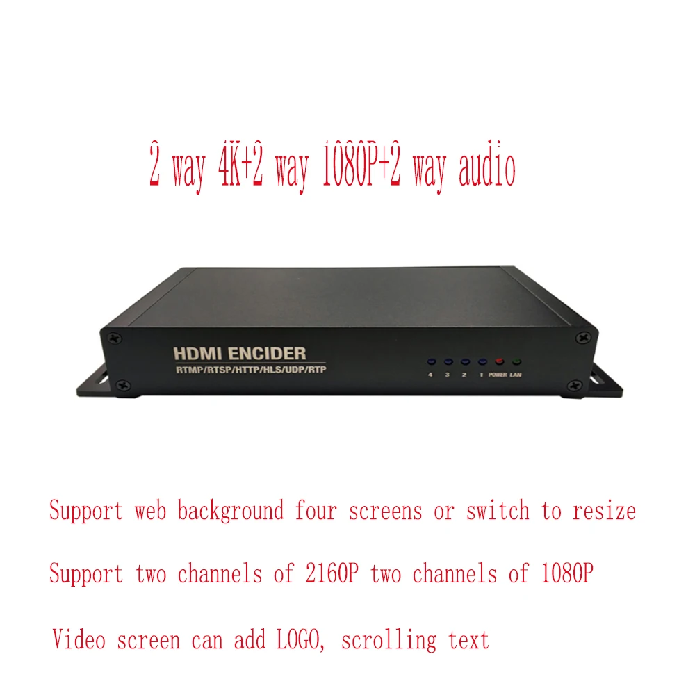 4K HD Video Encoder - 2 CH 3840x2160p & 1920X1080P
