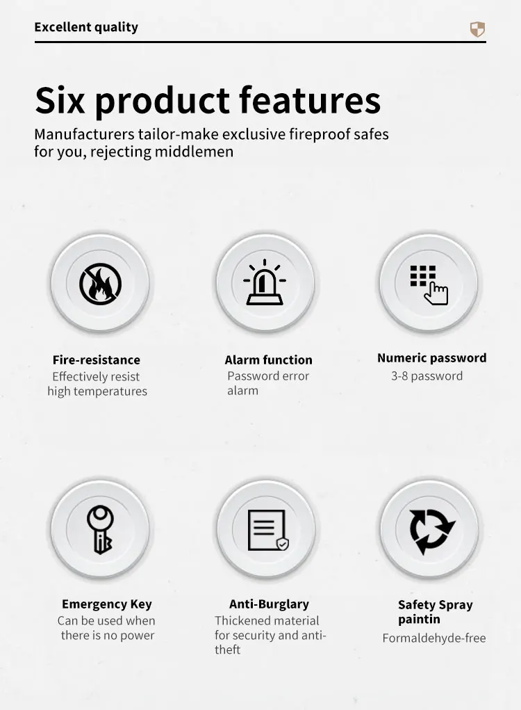 CEQSAFE Korea Electric Lock Digital Safe Booil Box Fireproof Resistance Safes supplier