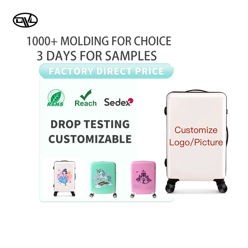 3-Pc ABS PC Luxury Modern Classic TSA Locks Light-Weight Hardshell Suitcases with Smooth Spinner Wheels UV Printing Acceptable