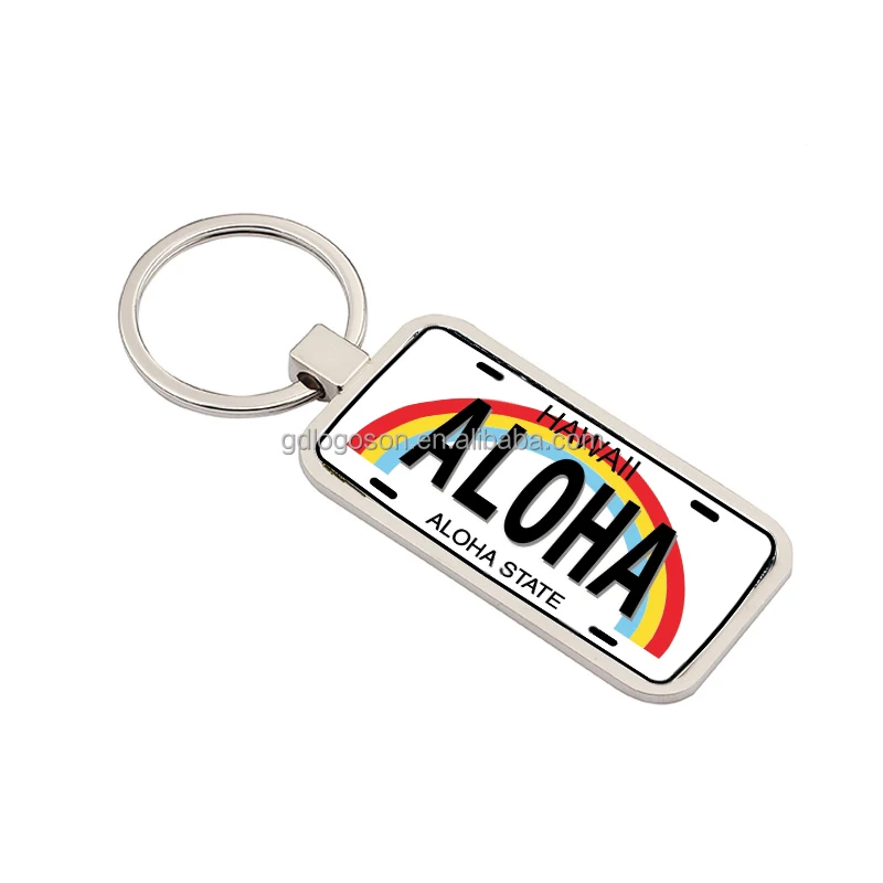 Factory Wholesale Vintage Fashion Brazil Jesus Mini License Plate Zinc Alloy Keychains Custom Logo Durable Metal Souvenir