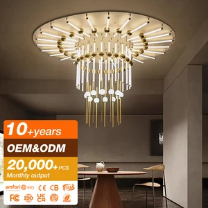 OEM/ODM Manufacturing Customized Chandeliers Pendant Lights Decoration Warm White Ceiling Light for Hotel Lobby Living Room