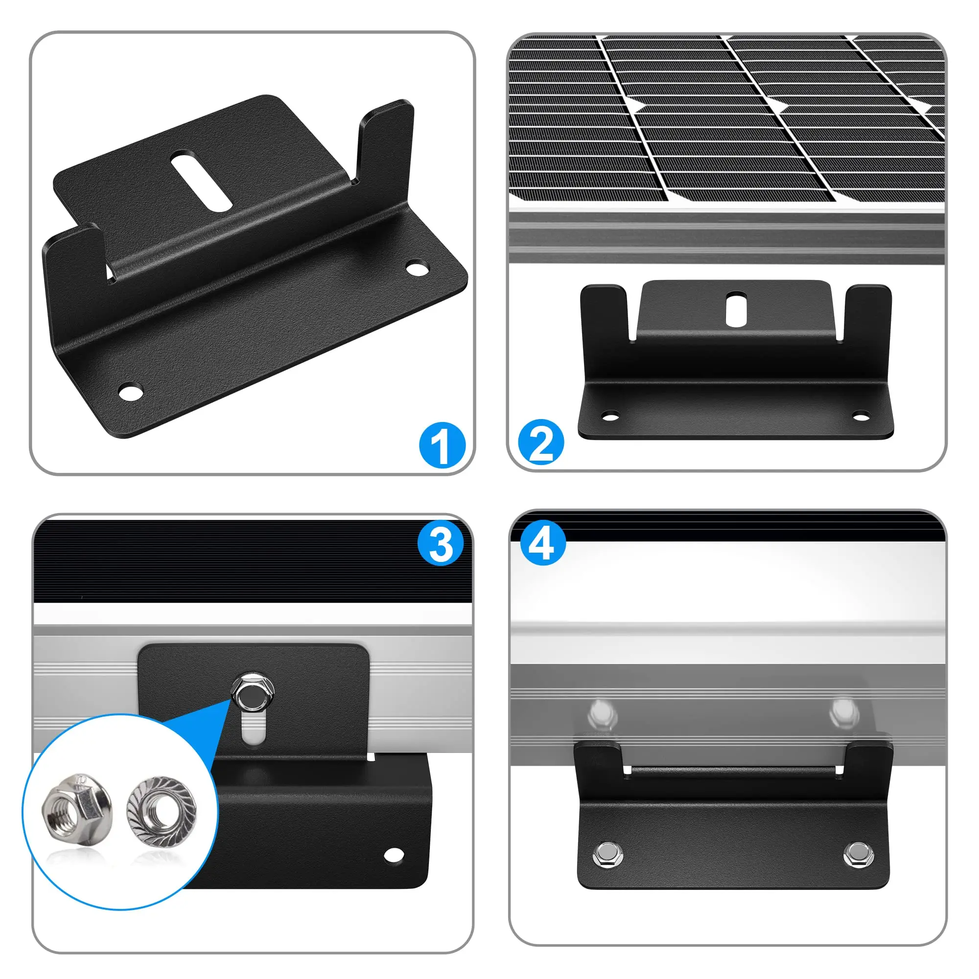 Solar Panel Mounting Bracket Aluminum Solar Panel Z Brackets Roof Solar